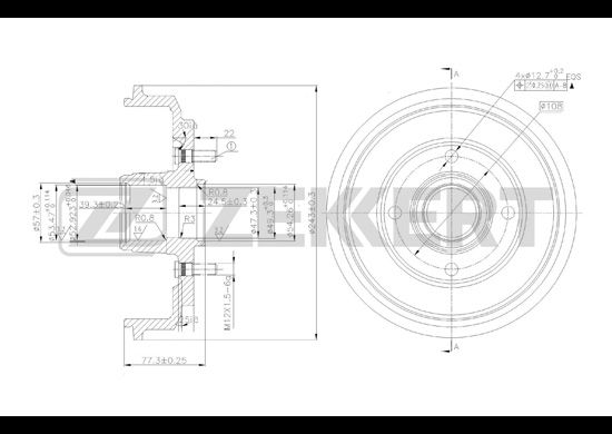 

Тормозной барабан ZEKKERT BS-5132