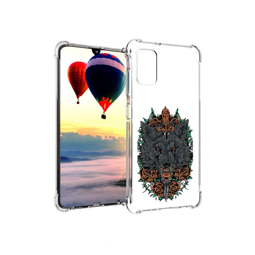 

Чехол MyPads Tocco для Samsung Galaxy A41 красивый злой волк (PT147427.483.409), Прозрачный, Tocco