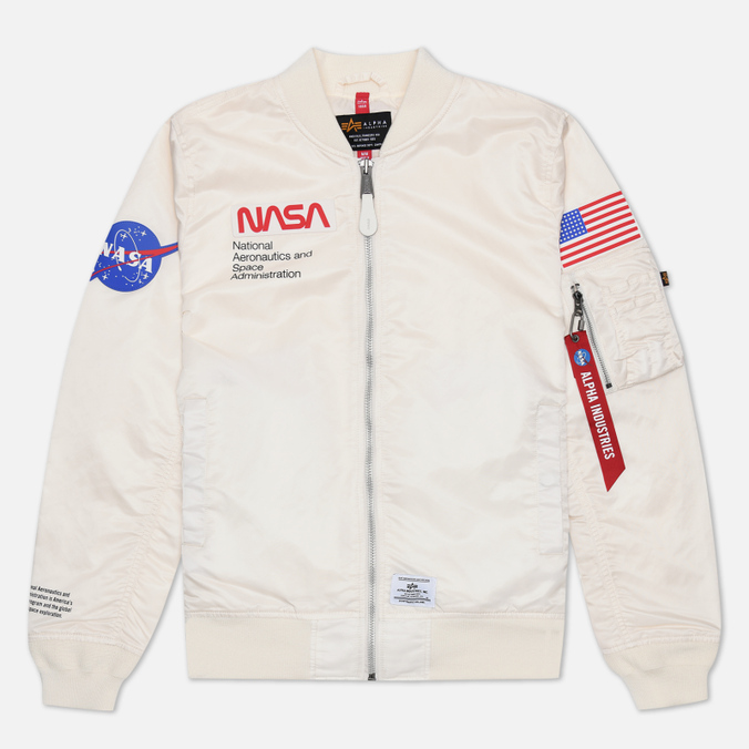 

Мужская куртка бомбер Alpha Industries NASA L-2B Gen II Flight белый, Размер XXXL, NASA L-2B Gen II Flight