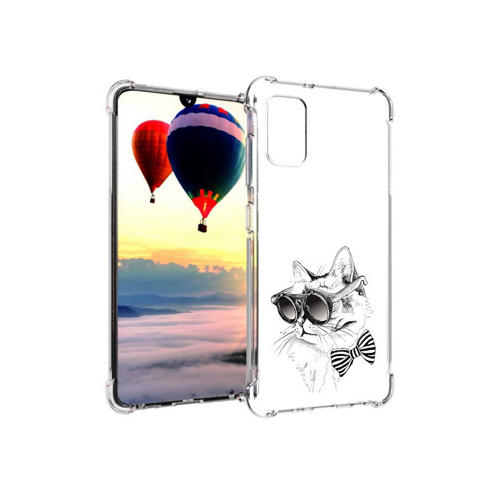 Чехол MyPads Tocco для Samsung Galaxy A41 крутая кошка в очках (PT147427.483.421)