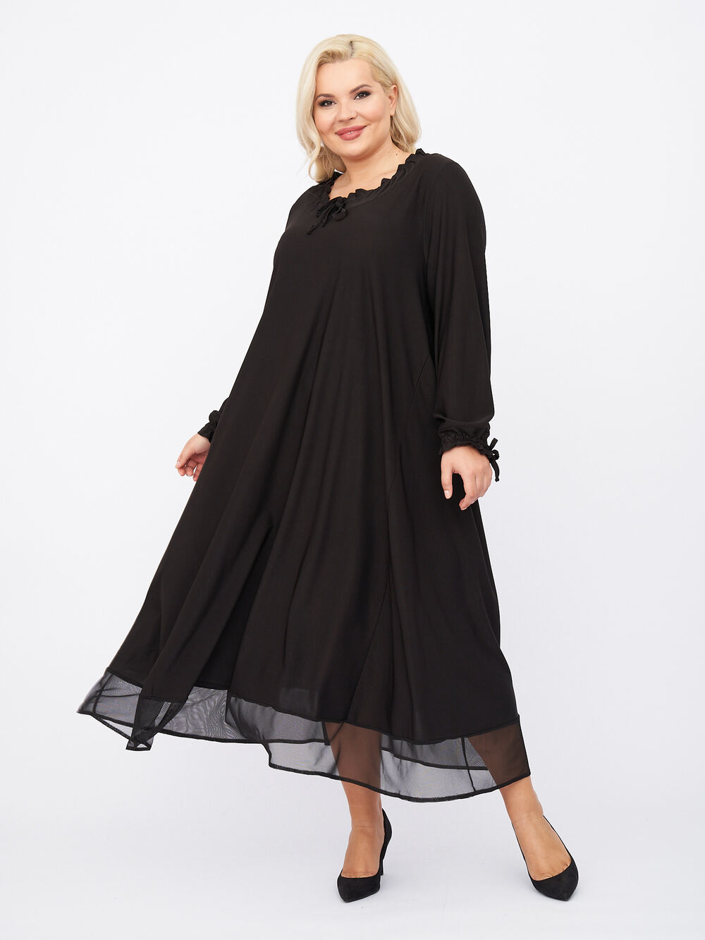 

Платье женское ARTESSA PP48607BLK01 черное 56-58 RU, PP48607BLK01
