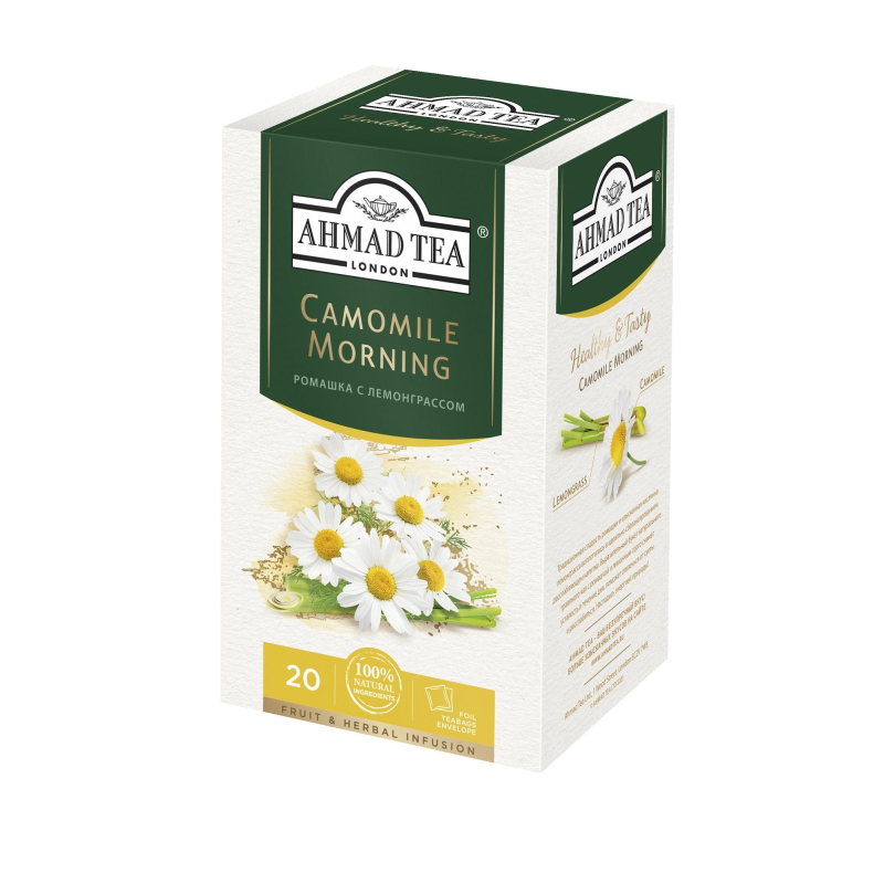 Чай Ahmad Tea Camomile Morning трав. с ромаш. и лимон.сорго,1,5гх20пак 1163