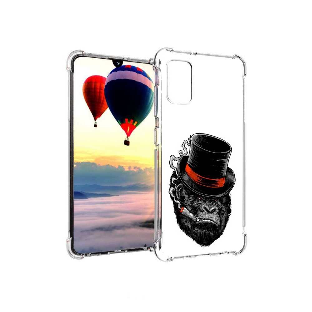 

Чехол MyPads Tocco для Samsung Galaxy A41 дизайнерская горилла (PT147427.483.431), Прозрачный, Tocco