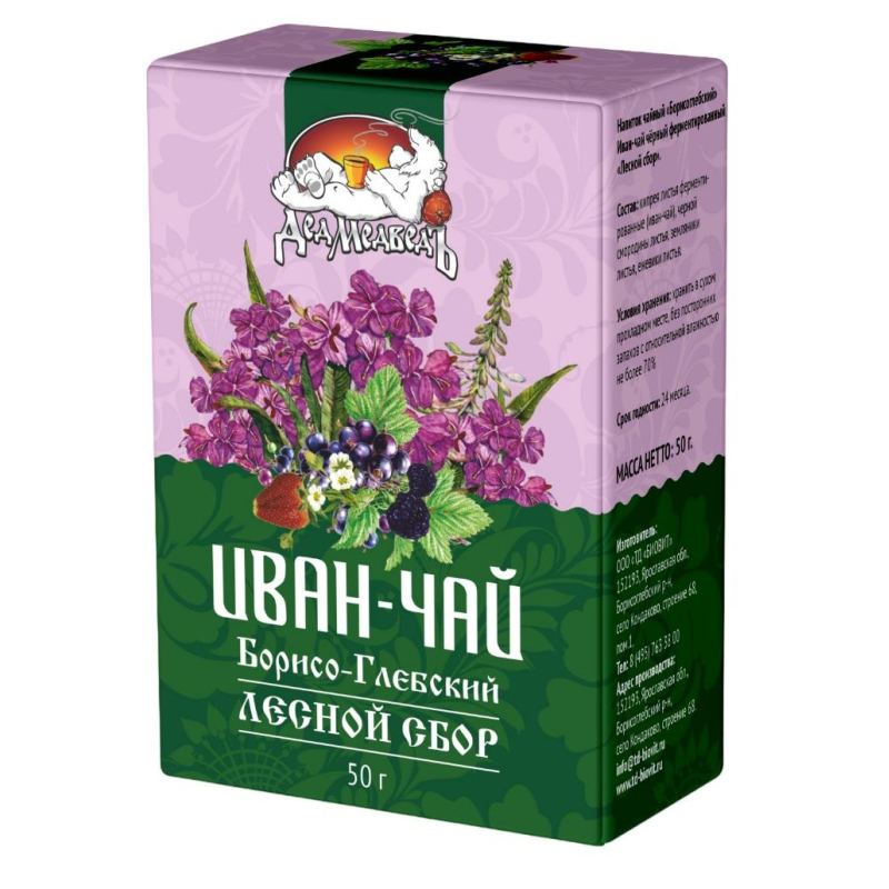 Чай Дед Медведъ Иван-чай Борисоглебский Лесной Бор, 50г