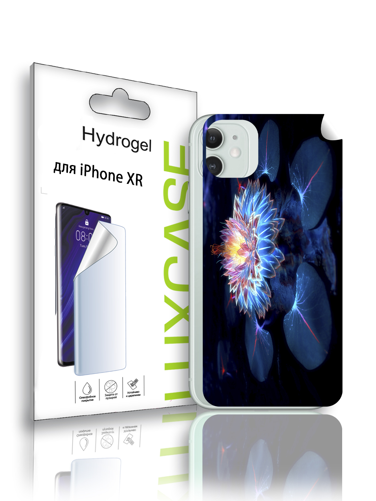 

Гидрогелевая пленка LuxCase для iPhone XR, на заднюю крышку, Сказочный цветок, 87798