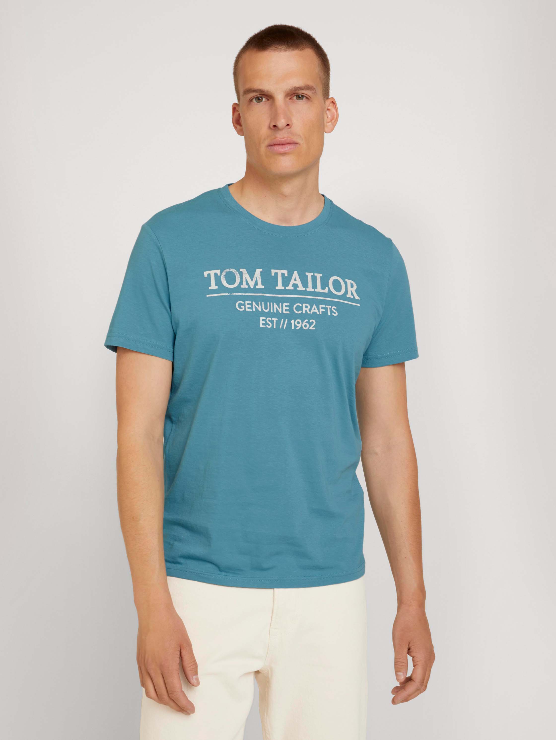 

Футболка мужская TOM TAILOR 1021229 голубая XL, 1021229