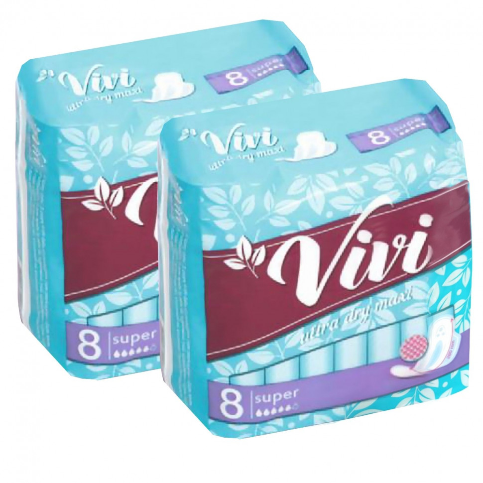 

Прокладки Vivi ULTRA SUPER DRY женские 8 шт упаковка 2 шт