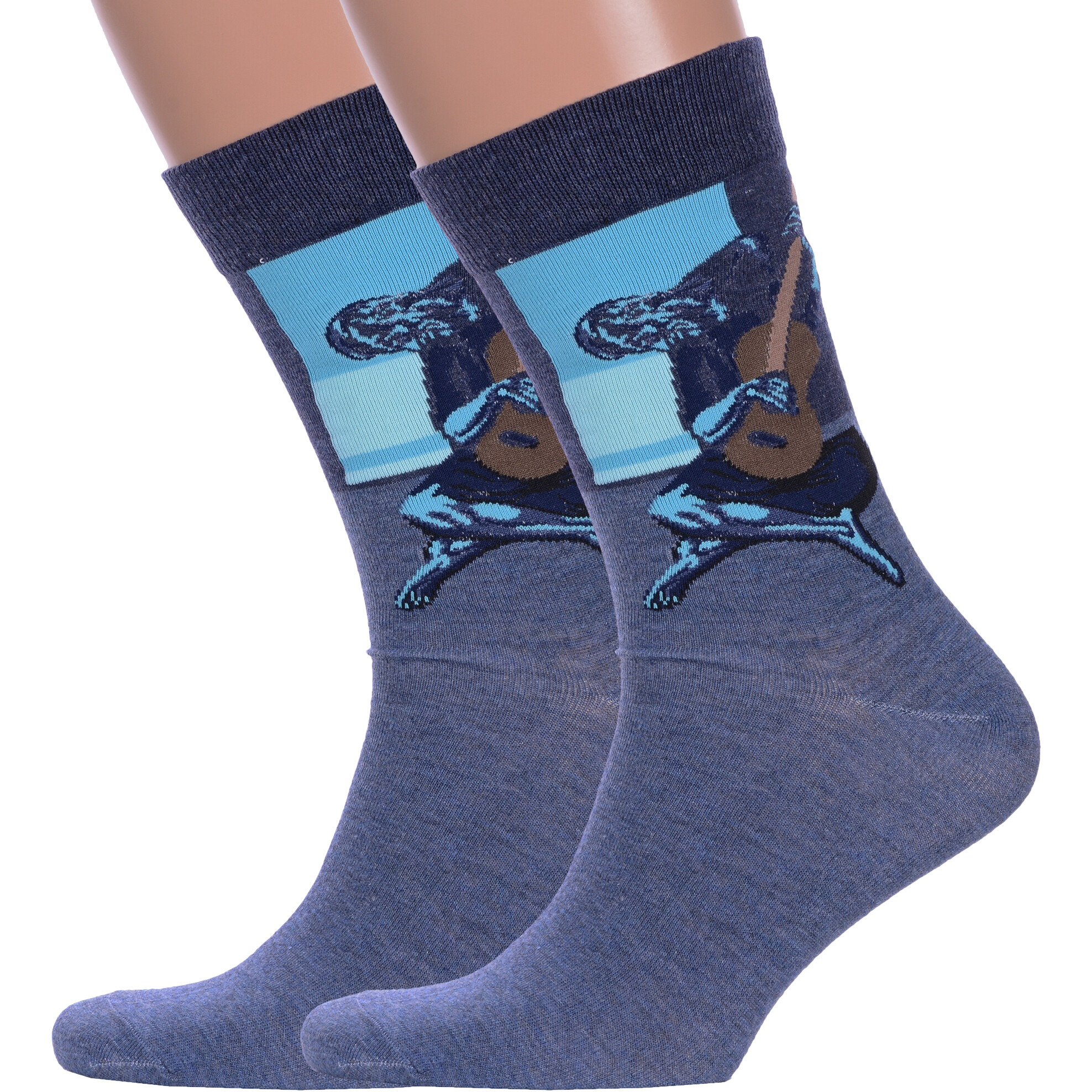 Комплект носков унисекс Hobby Line 2-нарт синих one size, 2 пары