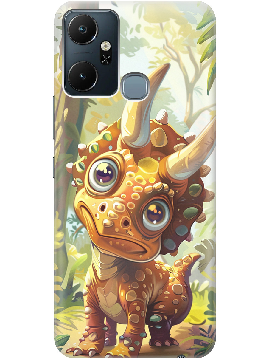 

Силиконовый чехол на Infinix Smart 6 Plus с рисунком "Малыш-динозавр", Желтый;зеленый, 20000390