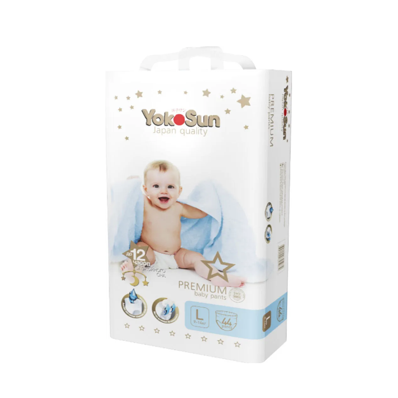 

Подгузники-трусики YokoSun Premium L 9-14 кг 44 шт