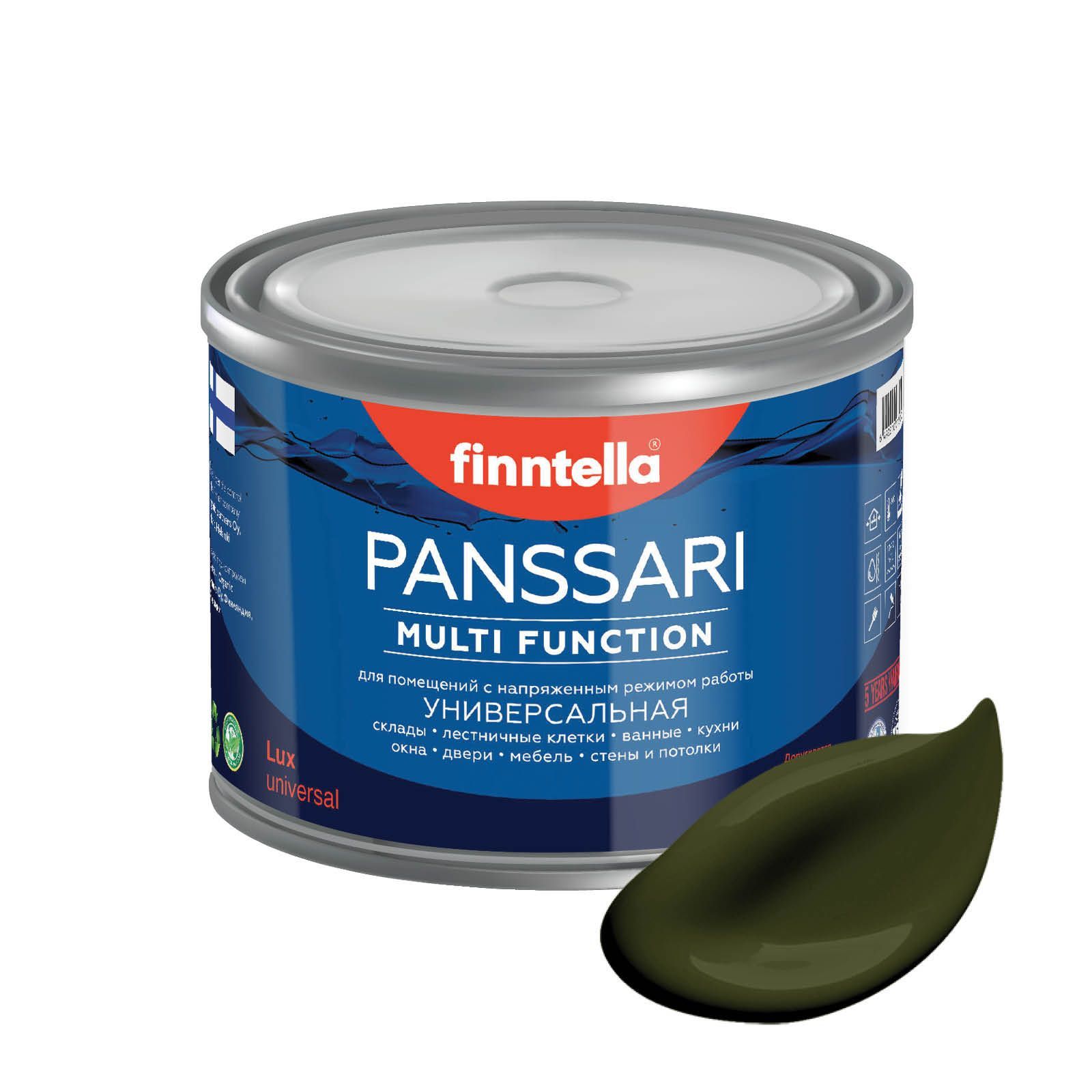 

Краска PANSSARI, KOMBU буро-зеленый, 0,45л, PANSSARI. Грунт-эмаль для всех типов поверхностей. Защитная. Эмаль универсальная. Быстросохнущая.