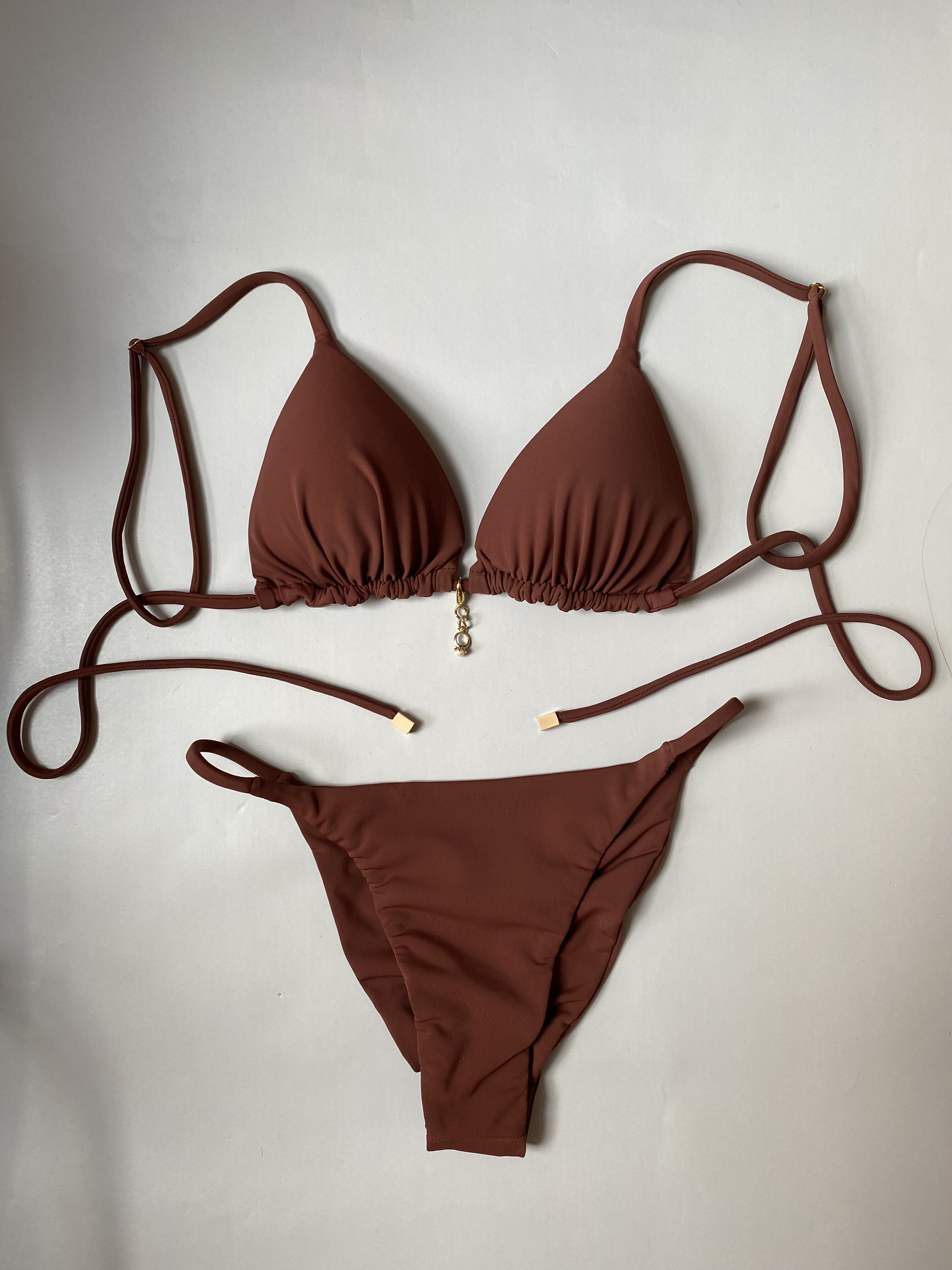 

Купальник раздельный женский Balibikini Дана коричневый XL, Дана
