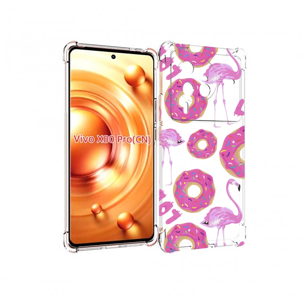 

Чехол MyPads пончики-фламинго для Vivo X80 PRO, Прозрачный, Tocco
