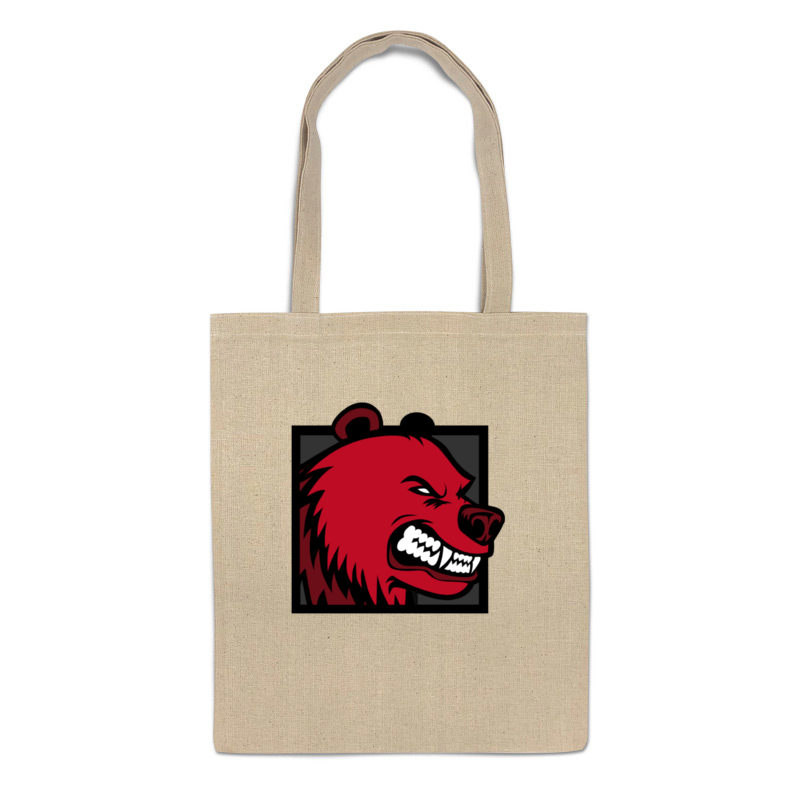 

Сумка-шоппер Printio Red bear бежевая, Бежевый, Red bear