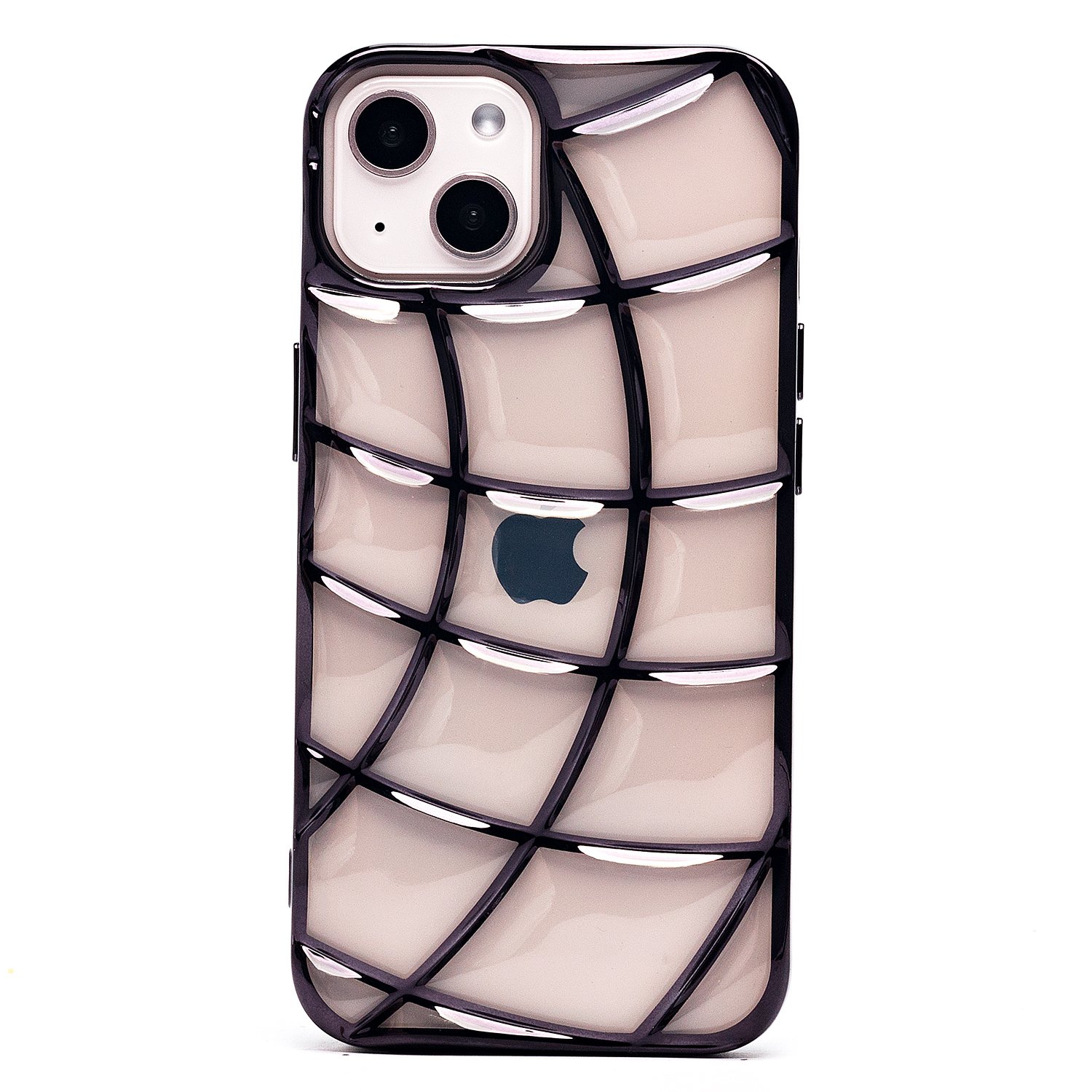 

Чехол iPhone 13 силиконовый серия чешуя <черный>