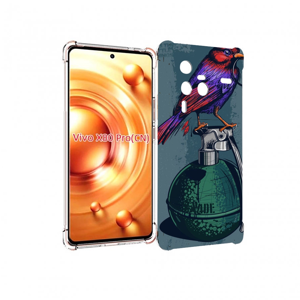 

Чехол MyPads птица с гранатой для Vivo X80 PRO, Прозрачный, Tocco
