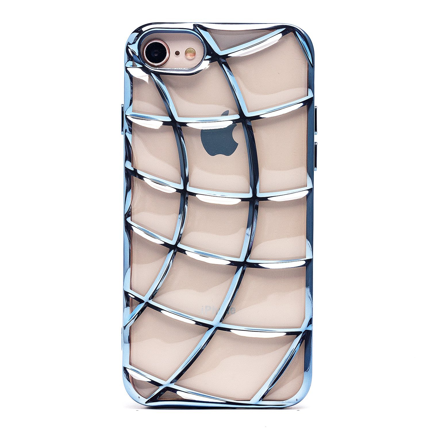 

Чехол iPhone 7, 8, SE 2020, SE 2022 силиконовый серия чешуя <синий>