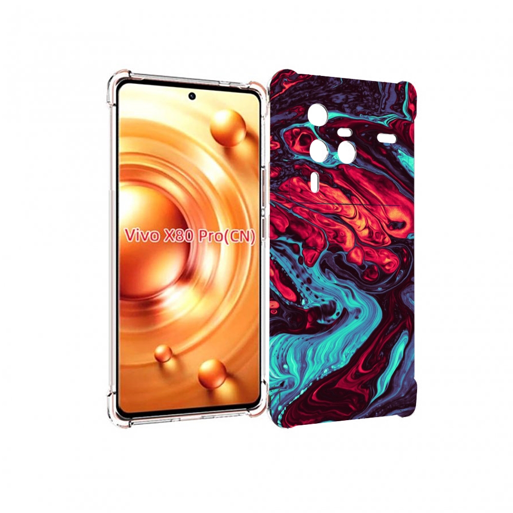 

Чехол MyPads разбавленная краска для Vivo X80 Pro, Прозрачный, Tocco