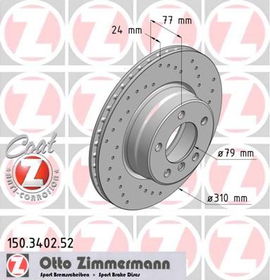 

150.3402.52_Диск Тормозной Передний Sport Bmw E60/E61 2.0/2.1/2.5/D 03>