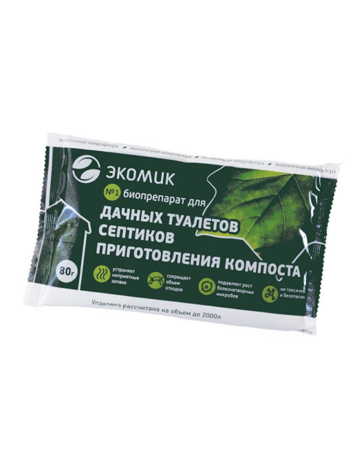 фото Очиститель экомик септиков, туалетов и компостирования 80г (20 шт.)