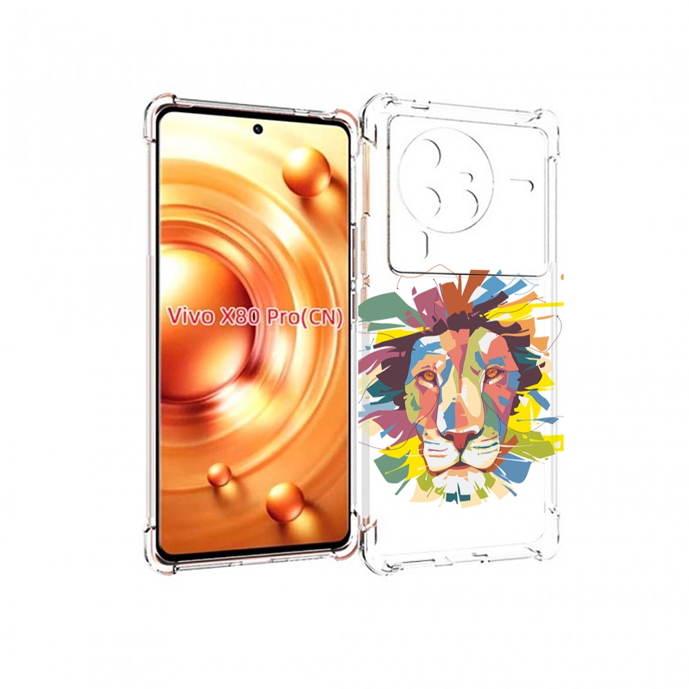 

Чехол MyPads разноцветный-лев детский для Vivo X80 PRO, Прозрачный, Tocco