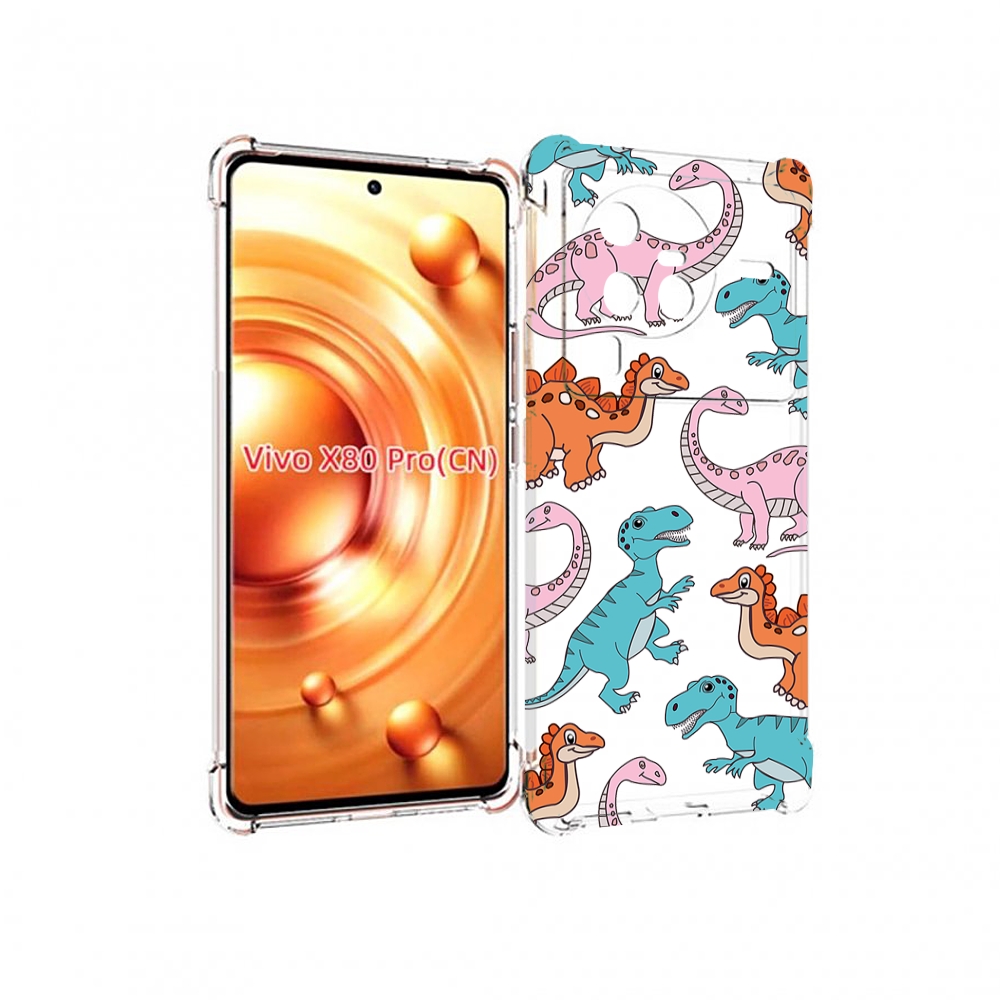 

Чехол MyPads разные-динозаврики для Vivo X80 PRO, Прозрачный, Tocco