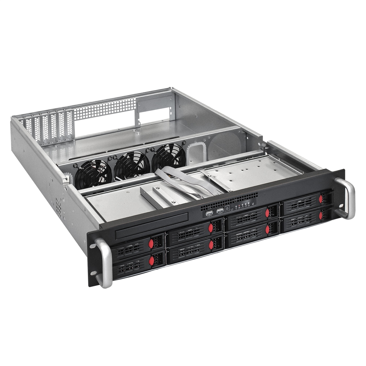 

Корпус компьютерный ExeGate 2U550-HS08 (EX281232RUS) черный, 2U550-HS08