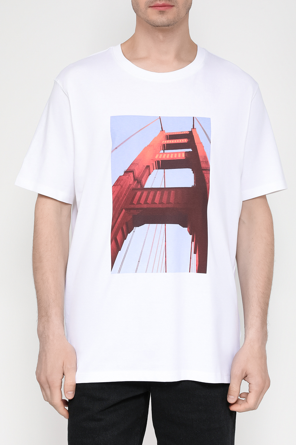 

Футболка мужская Esprit Casual 043EE2K320 белая 2XL, Белый, 043EE2K320