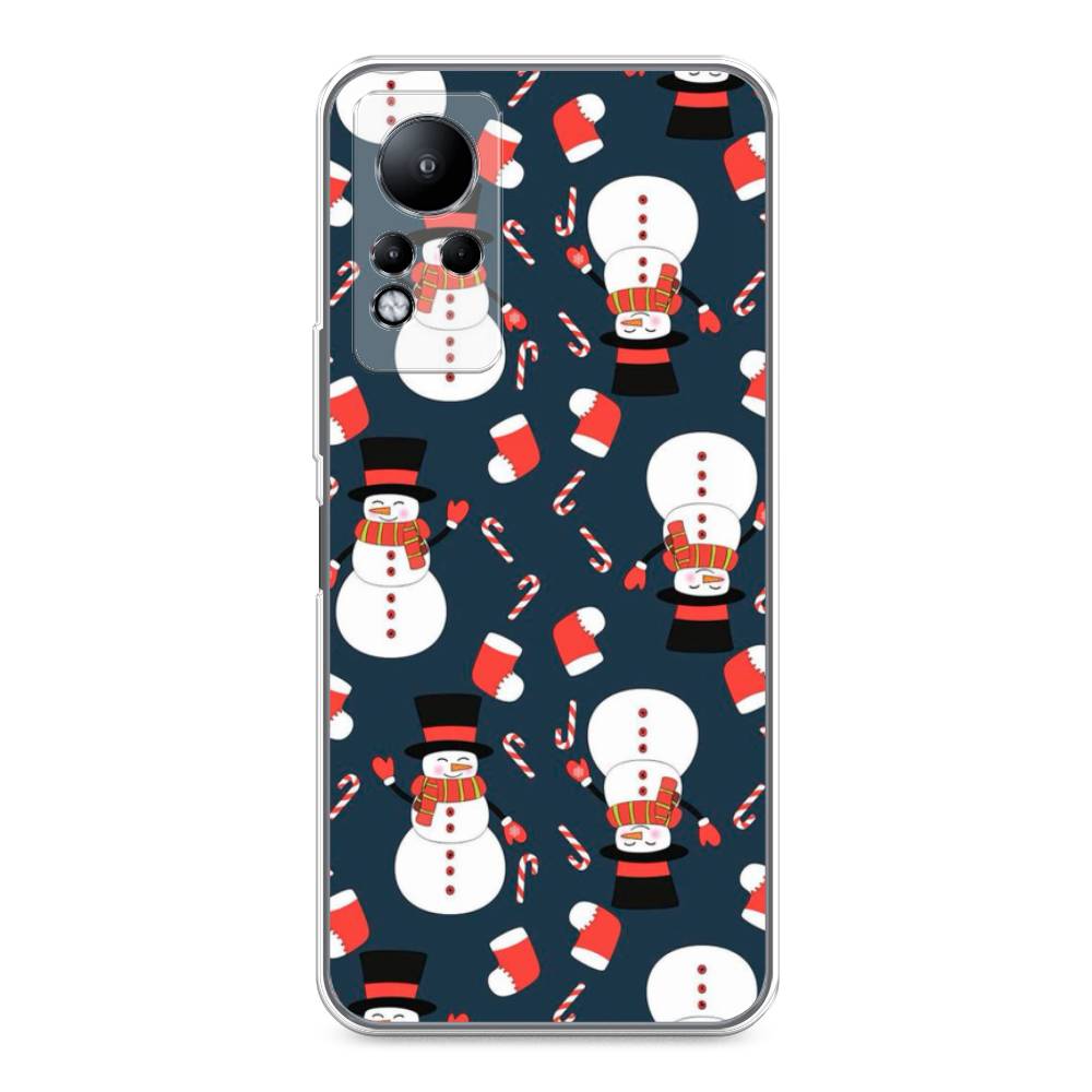 

Чехол для Infinix Note 11/12 G88 "Синие снеговики", Синий;белый;красный, 3100450-5