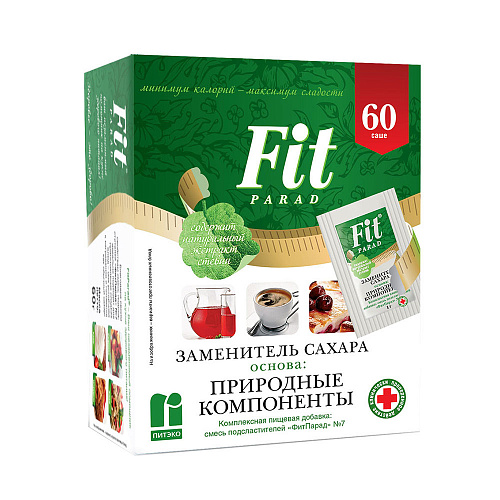 

Заменитель сахара Fit Parad на основе эритрита и стевии №7, 60