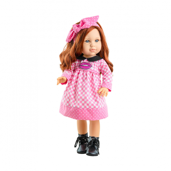 Купить Кукла Paola Reina Soy Tu Бекки в клетчатом платье, 42 см 06034,