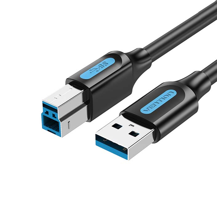 фото Кабель vention usb a-usb b, m-m 1м black (coobf)