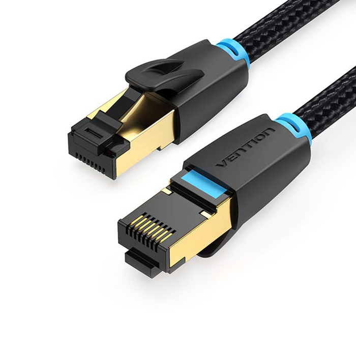 фото Кабель vention rj45-rj45, m-m 0,5м black (ikgbd)