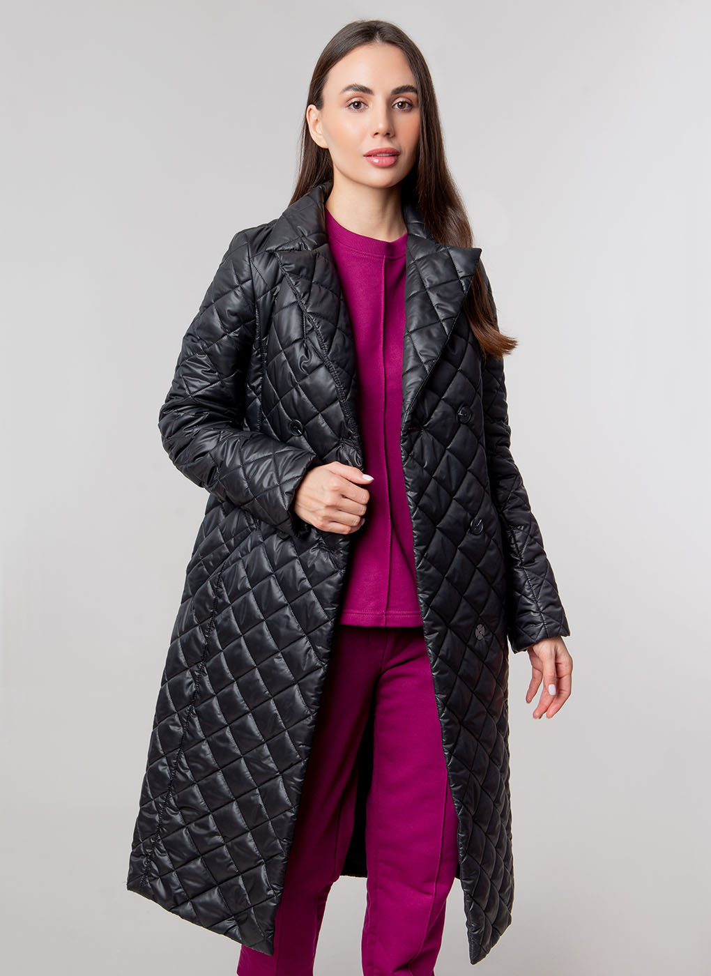 

Пальто женское GallaLady 60038 черное 48 RU, 60038