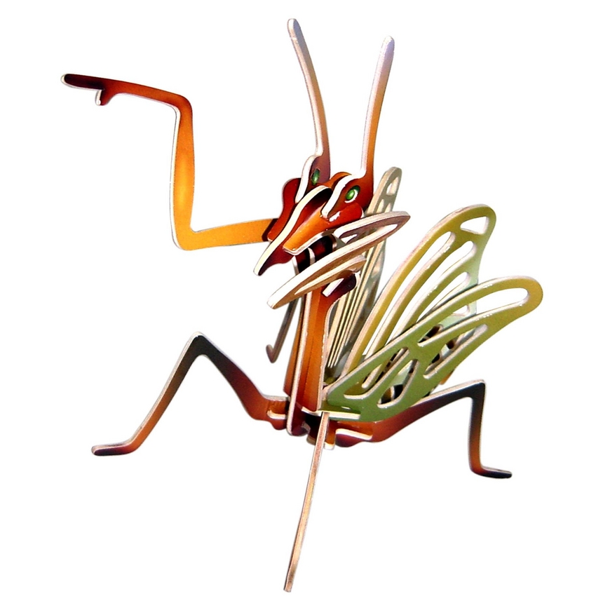 

Сборная деревянная модель, цветная Богомол