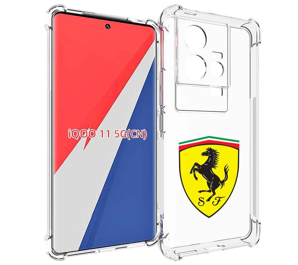 

Чехол MyPads Ferrari-3 мужской для Vivo iQOO 11, Прозрачный, Tocco