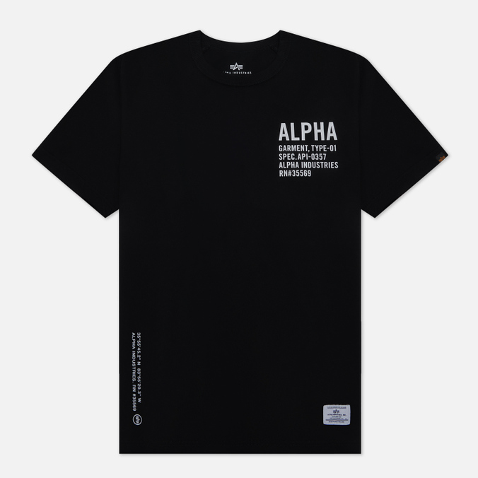 

Мужская футболка Alpha Industries Graphic чёрный, Размер L, Черный, Graphic