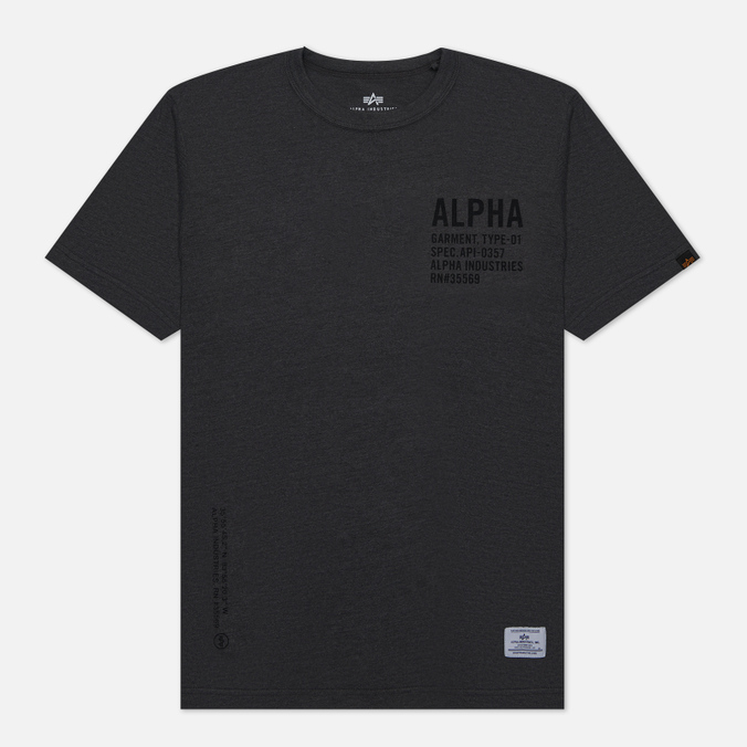 

Мужская футболка Alpha Industries Graphic серый, Размер L, Graphic