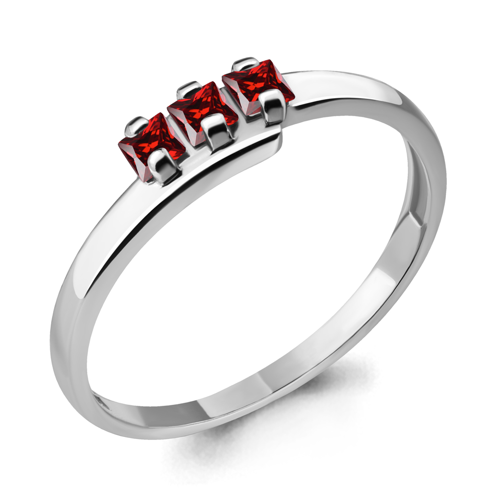 

Кольцо из серебра с гранатом р., Aquamarine 6569003, 6569003_925_р