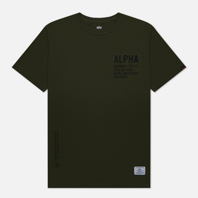 

Мужская футболка Alpha Industries Graphic оливковый, Размер S, Зеленый, Graphic