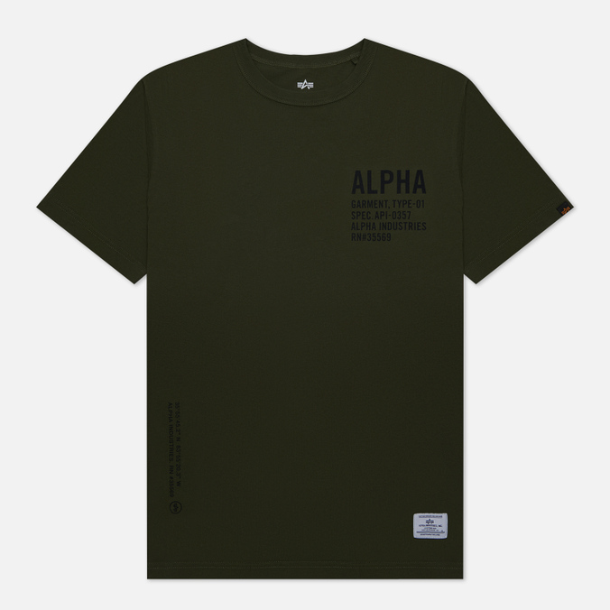 

Мужская футболка Alpha Industries Graphic оливковый, Размер XL, Зеленый, Graphic