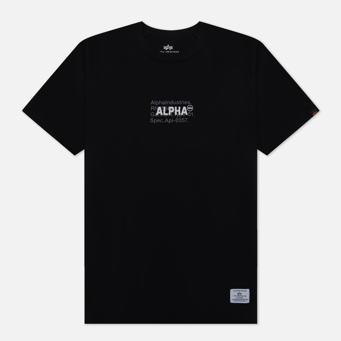 

Мужская футболка Alpha Industries Code Graphic чёрный, Размер M, Черный, Code Graphic