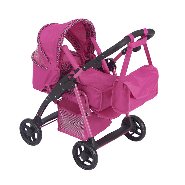 

Коляска-трансформер 2-в-1 для кукол Buggy Boom Infinia 8452, Бордовый