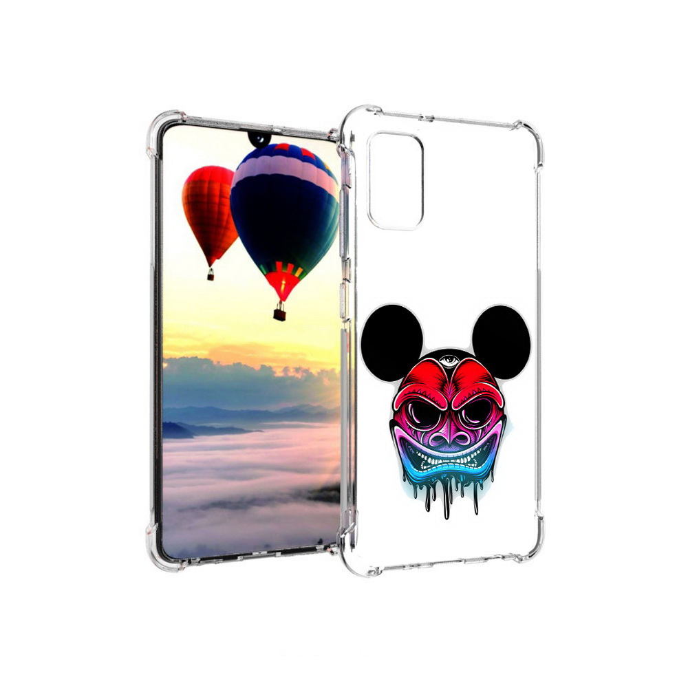 

Чехол MyPads Tocco для Samsung Galaxy A41 микки в маске (PT147427.483.473), Прозрачный, Tocco