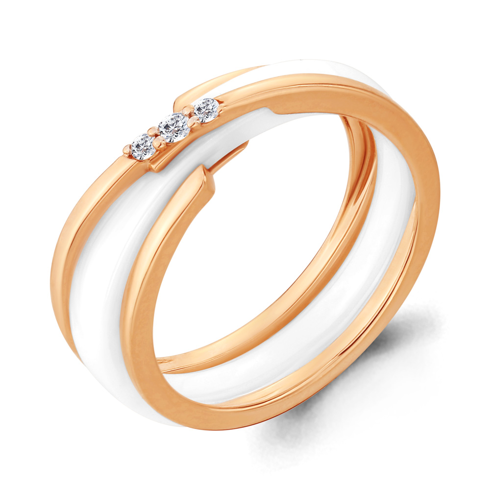 

Кольцо из красного золота/керамики с бриллиантом р. Aquamarine 963370к, 963370к_585_кз