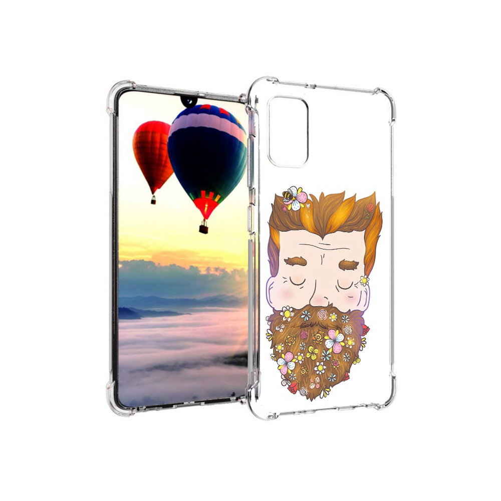 

Чехол MyPads Tocco для Samsung Galaxy A41 мужчина с цветами в бороде (PT147427.483.489), Прозрачный, Tocco