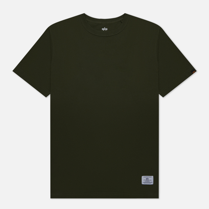 

Мужская футболка Alpha Industries Essential Crew Neck оливковый, Размер L, Зеленый, Essential Crew Neck