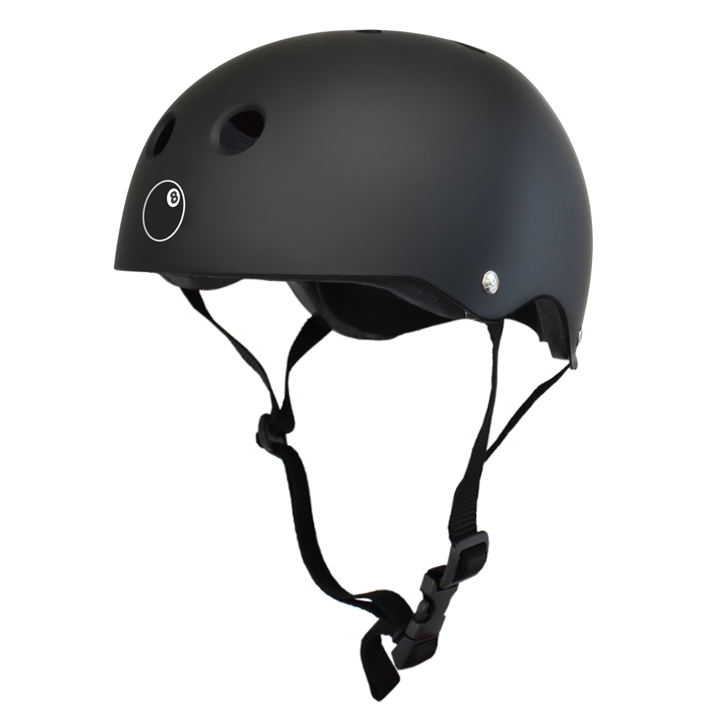 Шлем защитный Eight Ball Charcoal Black Fade (8+) - чёрно-серый детский шлем ked status junior yellow black matt m