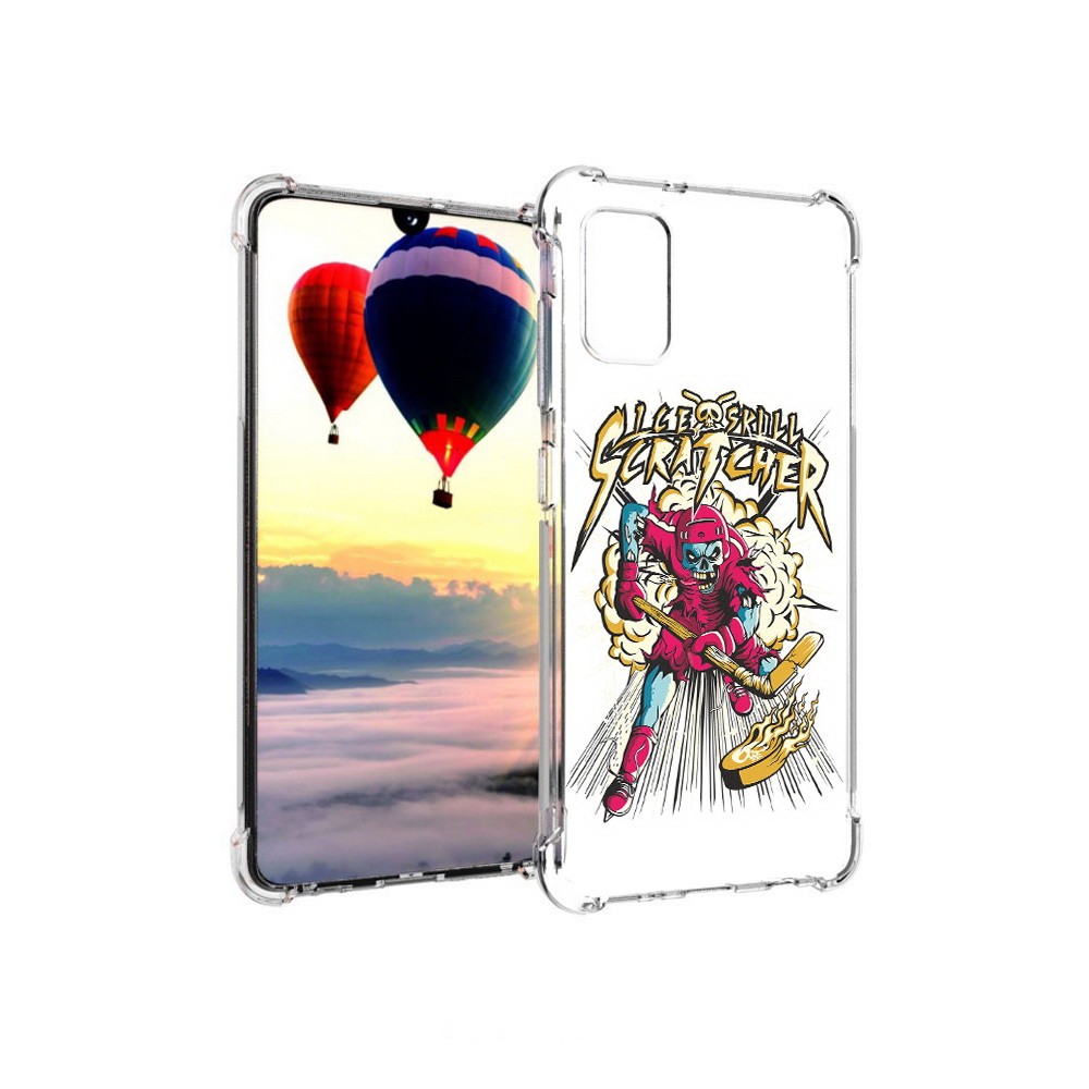 

Чехол MyPads Tocco для Samsung Galaxy A41 нарисованный скелет хоккеист (PT147427.483.514), Прозрачный, Tocco