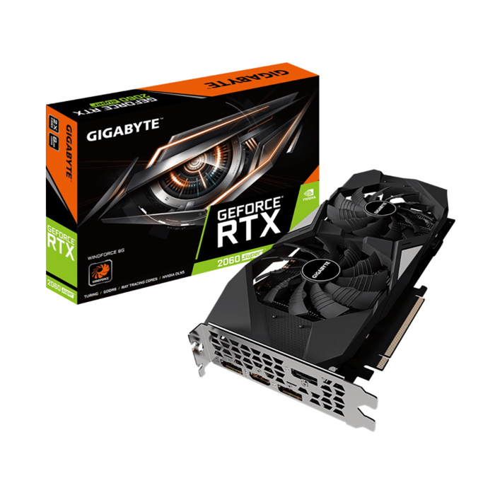 

Видеокарта GIGABYTE NVIDIA GeForce RTX 2060 Super WINDFORCE (GV-N206SWF2-8GD), GeForce RTX 2060 Super WINDFORCE